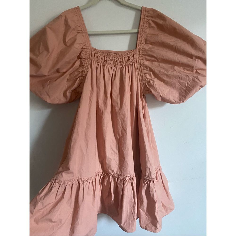 Anthropologie- Magali Pascal Puff-Sleeved Tunic Dress - Picture 7 of 9